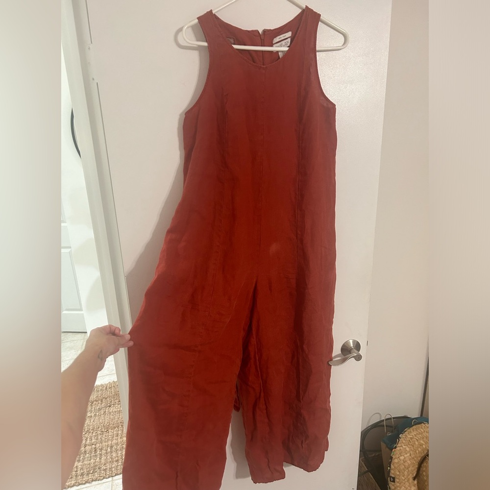 Rachel Zoe oversized 100% linen jumpsuit